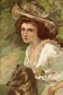 1882 vol. 38 - Lady with dog Art Print