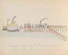Transfer from Cars to Steamboat, 1875 Art Print