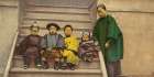 California - a Chinese Family in San Franciscos Chinatown Ca 1898 Art Print by Vintage Photochrom United States