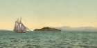 California - Alcatraz and the Golden Gate San Francisco Ca 1898 Art Print by Vintage Photochrom United States