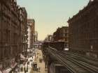 Illinois - Wabash Avenue North from Adams Street Chicago Ca 1900 Art Print