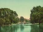 Massachusetts -lake in the Public Garden Boston Ca 1900