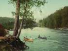 New York - an Adirondack Mountain Stream Ca 1902 Art Print
