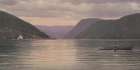 New York - Peekskill Bay and the Narrows Hudson River Ca 1899 Art Print