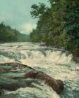 New York - Raquette Falls Adirondack Mountains Ca 1902 Art Print