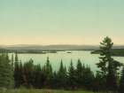 New York - Raquette Lake from the Crags Adirondack Mountains Ca 1902 Art Print