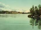 New York - Rustic Lodge and Indian Carry Upper Saranac Lake Adirondack Mountains Ca 1902 Art Print