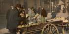 New York City - a Banana Cart Ca 1902 Art Print