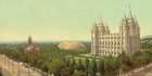 Utah - Temple Square Salt Lake City Ca 1898 Art Print