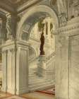 Washington Dc - Library of Congress North Staircase Central Stair Hall Ca 1900 Art Print