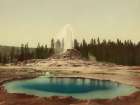 Wyoming - Castle Geyser Yellowstone National Park Ca 1898 Art Print