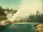 Wyoming - Riverside Geyser Yellowstone Park Ca 1905 Art Print