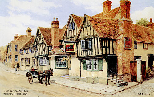 Boars Head, Bishops Stortford, Herts Art Print by Alfred Quinton