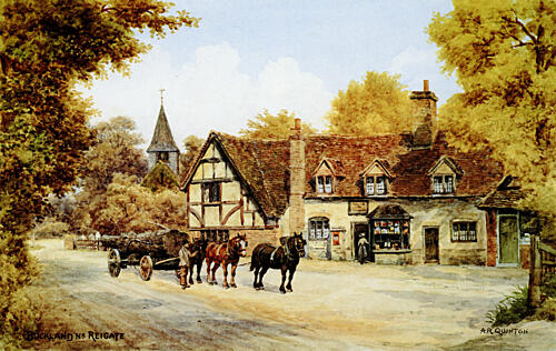 Buckland Near Reigate, Surrey Art Print by Alfred Quinton