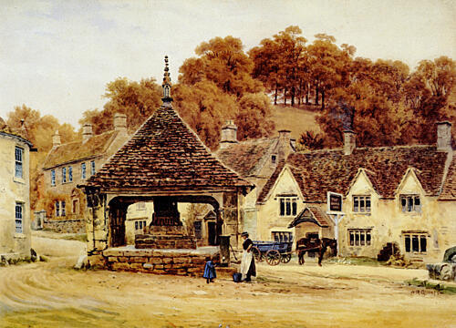 Castle Combe, Wiltshire Art Print by Alfred Quinton