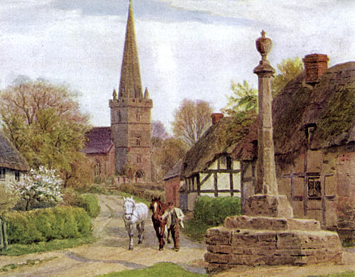 Childs Wickham, Nr Evesham, Worcester Art Print by Alfred Quinton