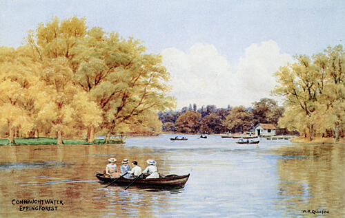 Connaught Water, Epping Forest, Essex Art Print by Alfred Quinton