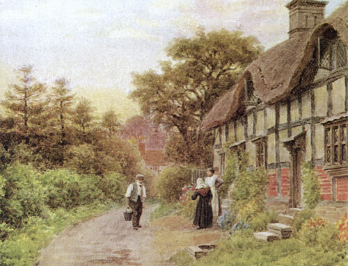 Evening, Elmley Castle, Worcester Art Print