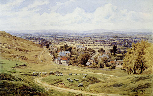 Golf Links Near Cleeve Hill Near Cheltenham Art Print