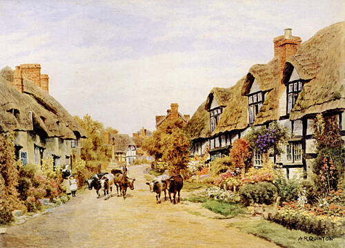 Wyre Village Near Pershore, Worcestershire Art Print