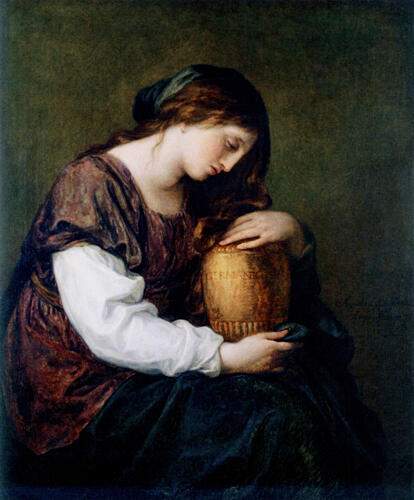 Agrippina Mourning over the Ashes of Germanicus 1793 Art Print by Angelica Kauffman