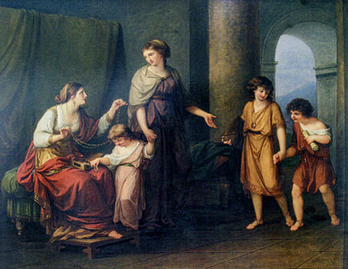 Cornelia, Mother of the Gracchi 1785 Art Print by Angelica Kauffman