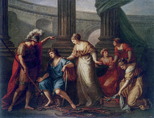 Hector Calling Paris to Battle 1775 Art Print by Angelica Kauffman
