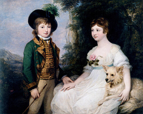 Prince William Frederick, Later 2nd Duke of Gloucester and Sister 1787 Art Print