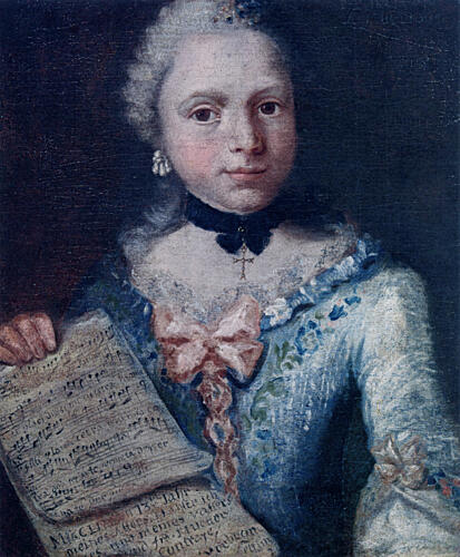 Self-Portrait as a Singer with Sheet Music C.1753