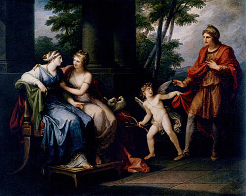 Venus Persuading Helen to Love Paris 1790 Art Print