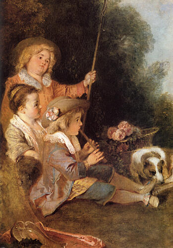 Iris Detail Ca 1719 Art Print by Antoine Watteau