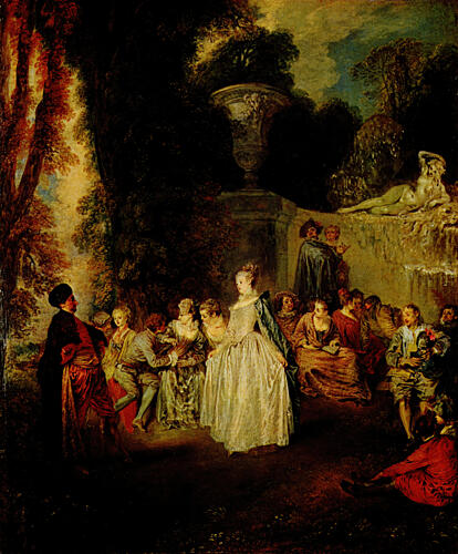 Les Fetes Venitiennes Ca 1718 Art Print