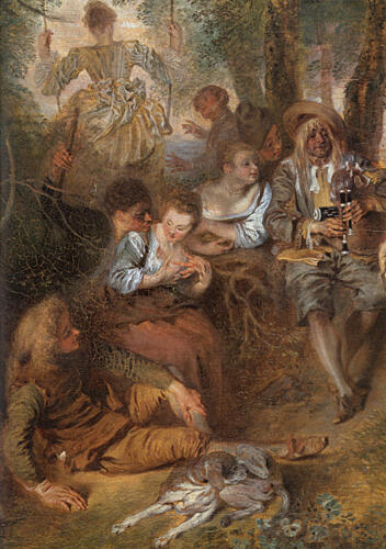 The Shepherds Detail Ca 1717 Art Print