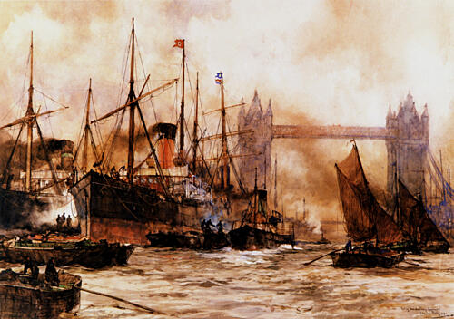 The Pool of London Looking West Art Print