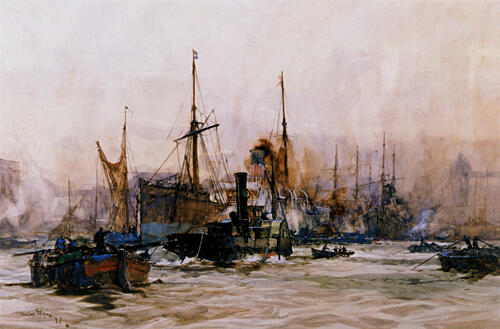 The Pool of London Art Print by Charles Edward Dixon