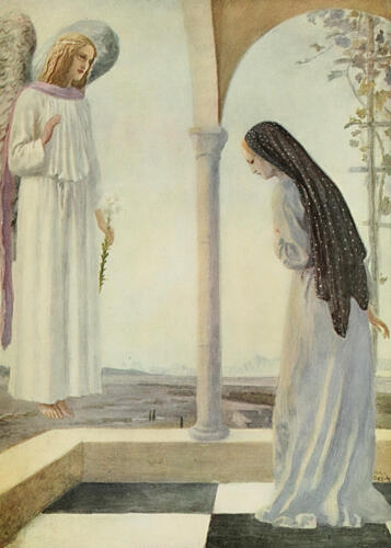 Gabriel Visiting Mary, Mary the Mother of Jesus 1923