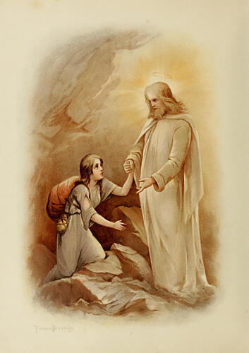 Christ, Look up, Lift up 1890 Art Print by Frances Brundage