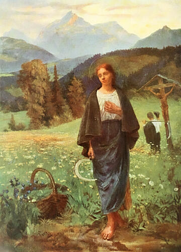 St. Notburga, Christliche Kunst 8 1911 Art Print by R. Frische