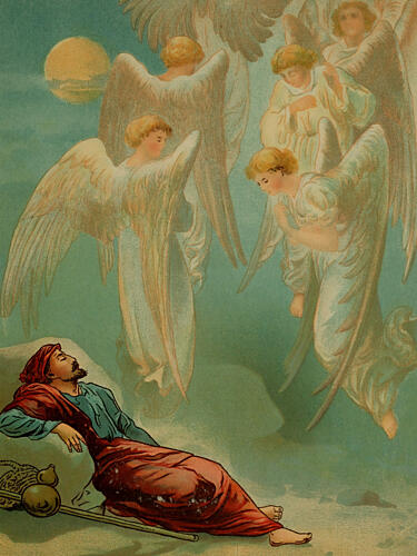 Jacobs Dream, Bible Heroes 1898 Art Print by Mary Lathbury
