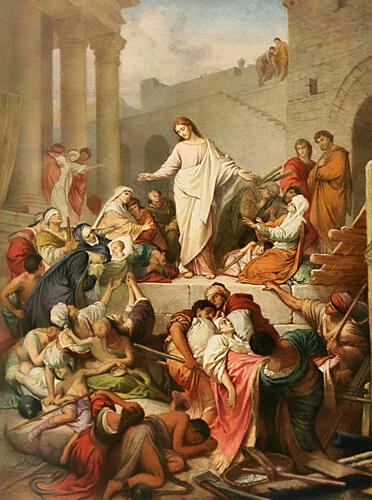 Heal Me Oh Lord, Christliche Kunst 12 1913 Art Print by Locher and Muller