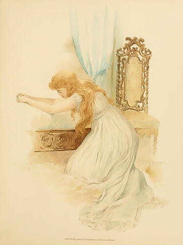 Praying Girl, Lucile 1893 Art Print by Thomas Mcilvaine