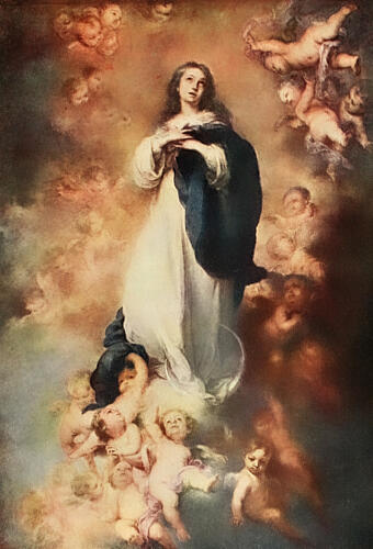 Immaculate Conception, History of Painting 1911 Art Print by Bartolome Murillo