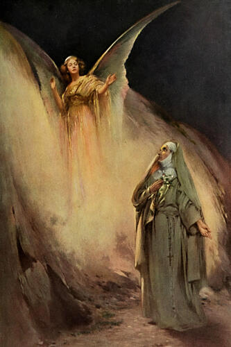 Clara Syde as Angel, Scribners Magazine 46 1909 Art Print by Eric Pape