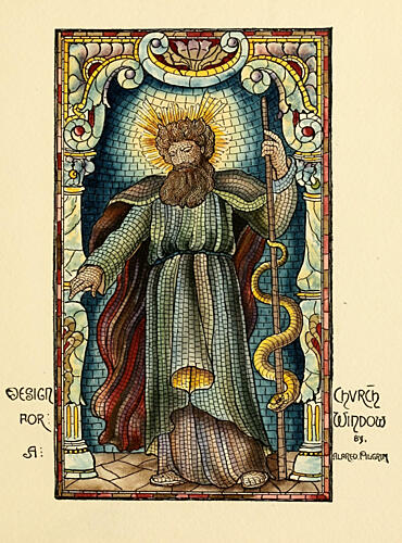 Church Window Design, Belcher Mosaic Glass 1886 Art Print by Alfred Pilgrim
