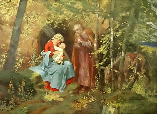 A Wise Man Brings Joy to His Father, Christliche Kunst 16 1919 Art Print by Max Rossman