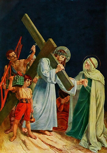 Christ Carrying His Cross, Christliche Kunst 9 1912
