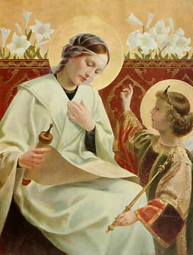 Madonna with Lilies, Christliche Kunst 3 1906