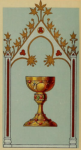 Chalice, Fleurs DApres Nature Et Fleurs Ornementales 1890 Art Print by Vintage Christian Art