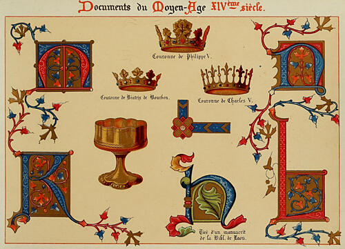 Var. with Crowns, Fleurs DApres Nature Et Fleurs Ornementales 1890 Art Print