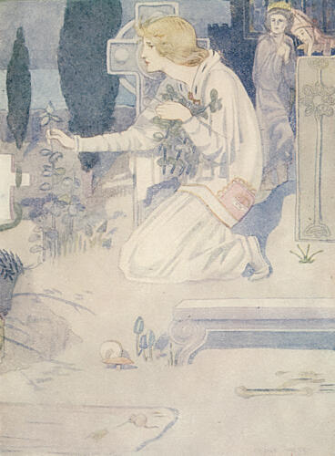 She Tended to the Grave, Stories for the Nine-Year-Old 1919 Art Print